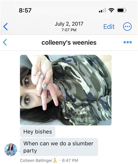 colleen ballinger text screenshots|Screenshots of “weenies” group chat (Colleen & fans) sent in by。